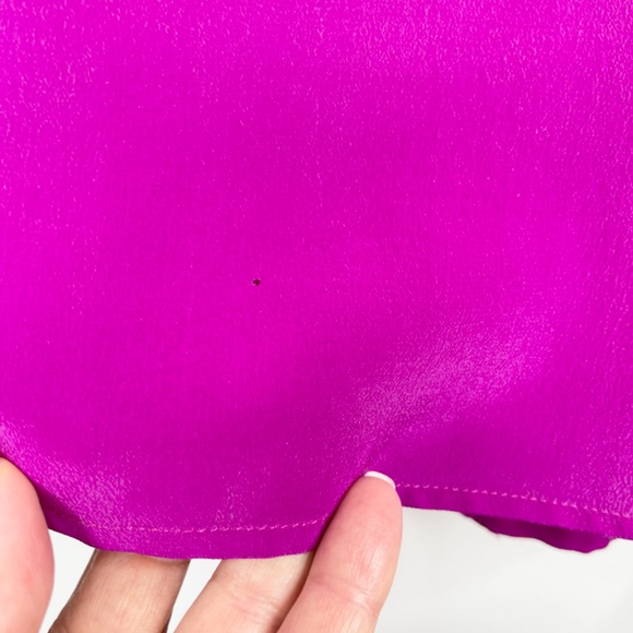 Pacific Silk Studio 100% Silk Blouse | Fuchsia Pink | Size M - Picture 9 of 9